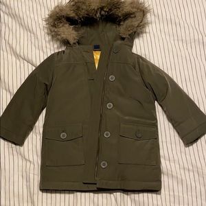 Gap winter Jacket with fur hood.